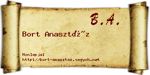 Bort Anasztáz névjegykártya